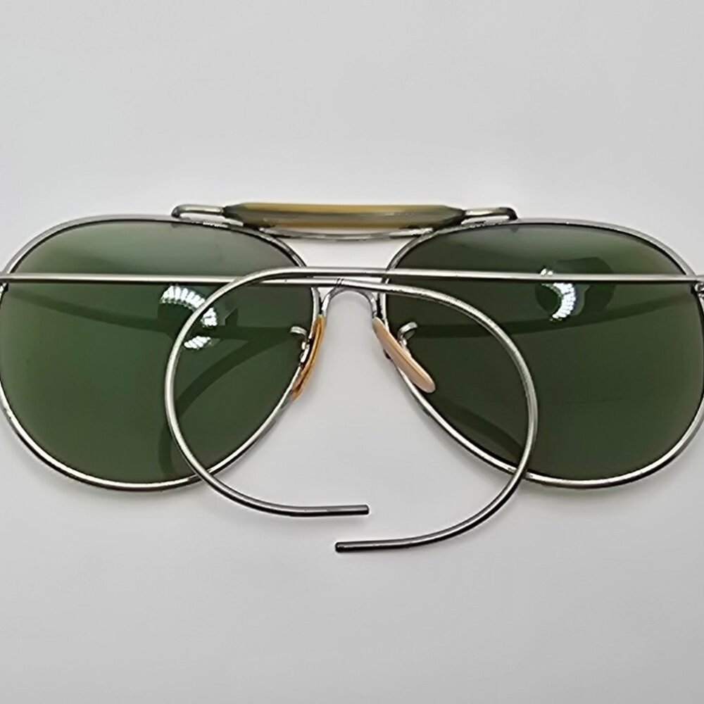 Rochester Optical R.O.C. AN6531 Ful-Vue 12 Nickel Plated WWII Aviator Sunglasses - Picture 8 of 16